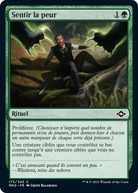 Sentir la peur, carte Magic MH2 173 — extension Horizons du Modern 2