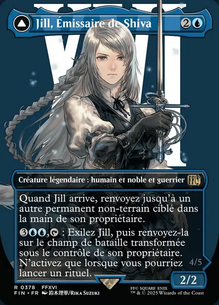 Jill, Émissaire de Shiva // Shiva, Primordiale de la glace, carte Magic FIN 378 — extension Final Fantasy