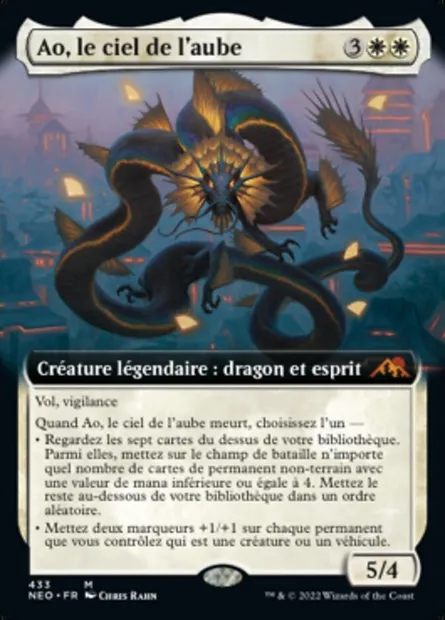 Ao, le ciel de l'aube, carte Magic NEO 433 — extension Kamigawa: La Dynastie Néon