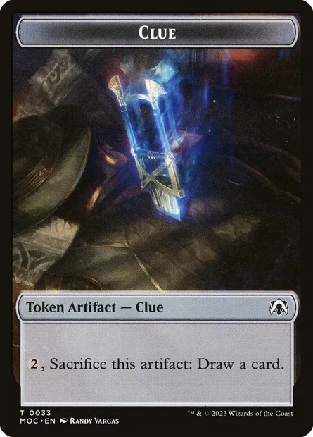 Clue, Magic card TMOC 33 — March of the Machine Commander Tokens set