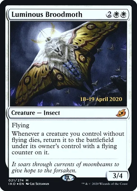 Phalène pondeuse lumineuse, carte Magic PIKO 21s — extension Ikoria: Lair of Behemoths Promos