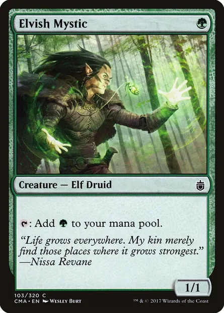Elvish Mystic, Magic card CMA 103 — Commander Anthology set