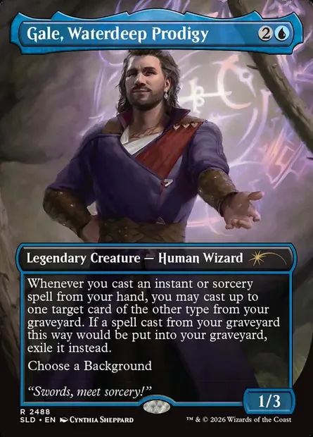 Gale, Waterdeep Prodigy, Magic card SLD 2488 — Secret Lair Drop set