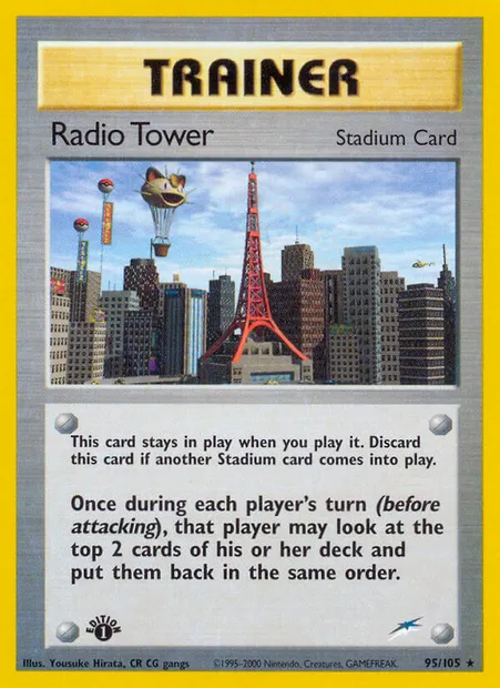 Radio Tower, Pokémon card NDE 95 — Neo Destiny set