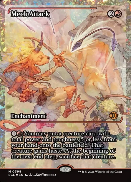 Attaque modeste, carte Magic ECL 398 — extension Lorwyn Eclipsed