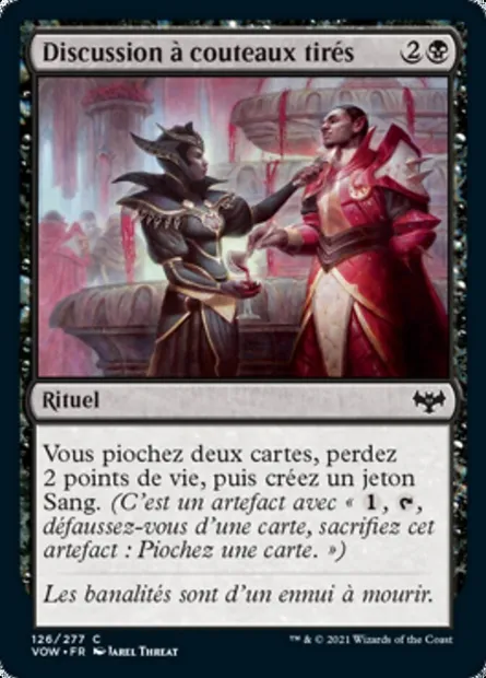 Discussion à couteaux tirés, carte Magic VOW 126 — extension Innistrad : noce écarlate