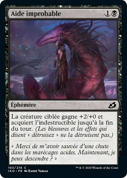 Aide improbable, carte Magic IKO 103 — extension Ikoria: Lair of Behemoths
