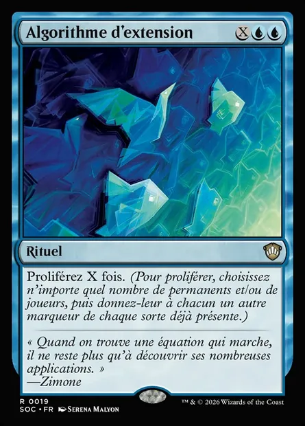 Algorithme d'extension, carte Magic SOC 19 — extension Secrets of Strixhaven Commander