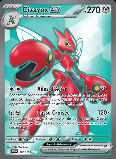 Cizayox-ex, carte Pokémon TEF 195 — extension Forces Temporelles