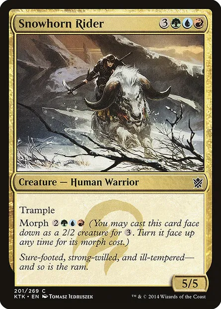 Snowhorn Rider, Magic card KTK 201 — Khans of Tarkir set