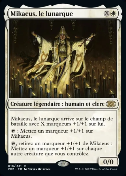 Mikaeus, le lunarque, carte Magic 2X2 18 — extension Double Masters 2022