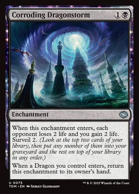 Corroding Dragonstorm, Magic card TDM 75 — Tarkir: Dragonstorm set