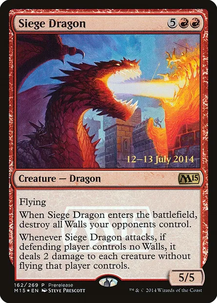 Siege Dragon, Magic card PM15 162 — Magic 2015 Promos set