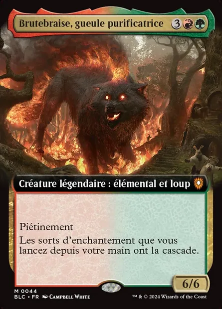 Brutebraise, gueule purificatrice, carte Magic BLC 44 — extension Bloomburrow Commander
