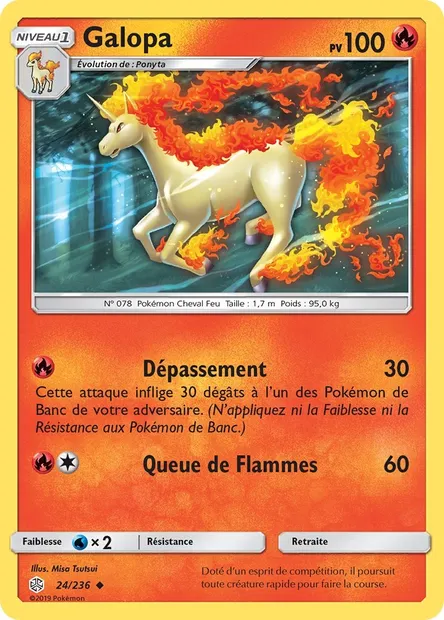 Galopa, carte Pokémon CEC 24 — extension Éclipse Cosmique