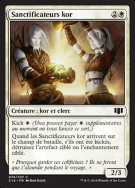 Sanctificateurs kor, carte Magic C14 76 — extension Commander 2014