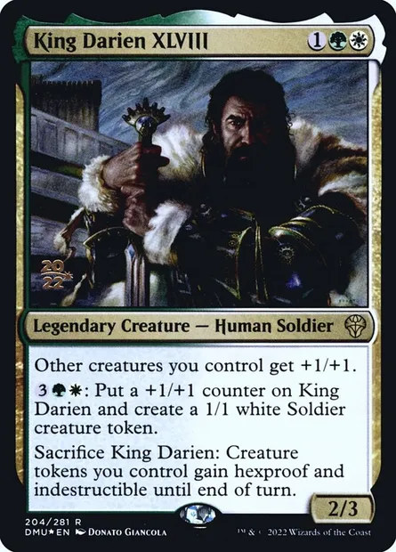 Roi Darien XLVIII, carte Magic PDMU 204s — extension Dominaria United Promos
