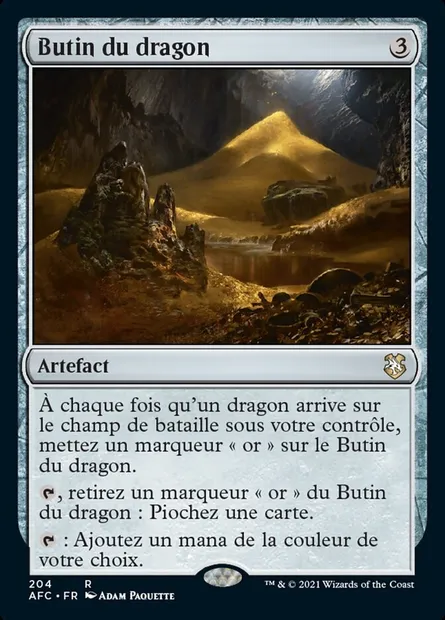 Butin du dragon, carte Magic AFC 204 — extension Forgotten Realms Commander