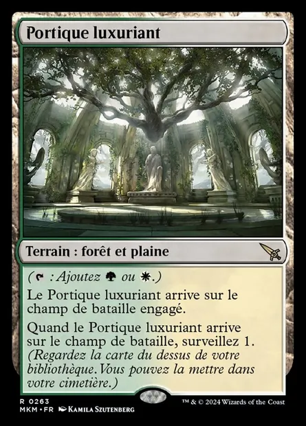 Portique luxuriant, carte Magic MKM 263 — extension Murders at Karlov Manor