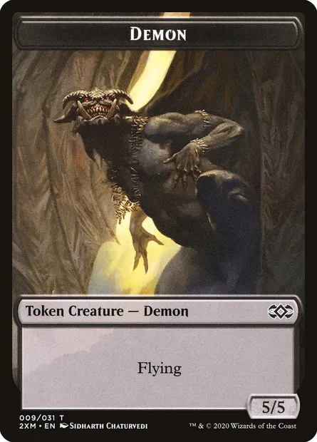 Demon, carte Magic T2XM 9 — extension Double Masters Tokens