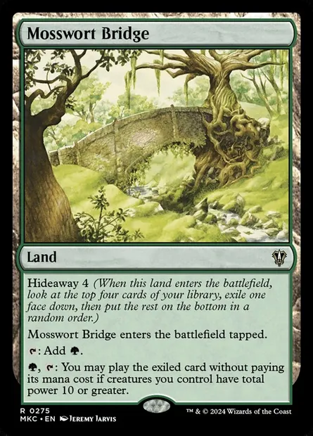 Mosswort Bridge, Magic card MKC 275 — Murders at Karlov Manor Commander set