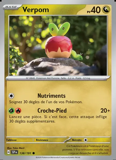 Verpom, carte Pokémon SSP 138 — extension Étincelles Déferlantes
