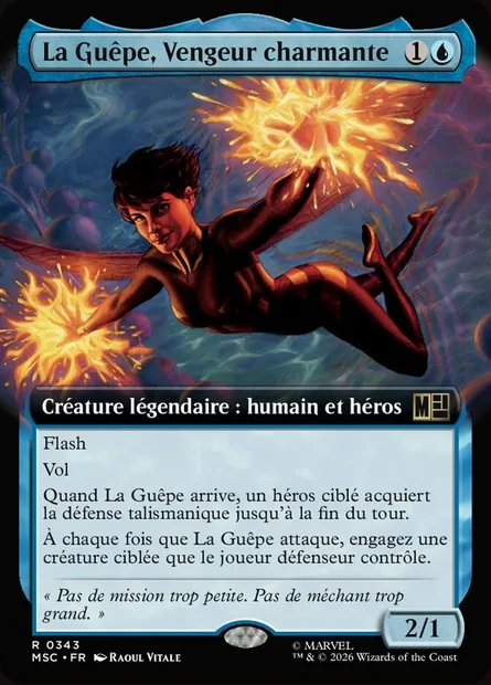 La Guêpe, Vengeur charmante, carte Magic MSC 343 — extension Marvel Super Heroes Commander