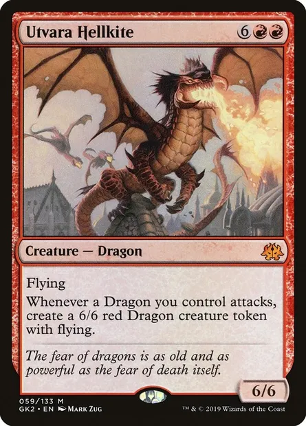Utvara Hellkite, Magic card GK2 59 — RNA Guild Kit set