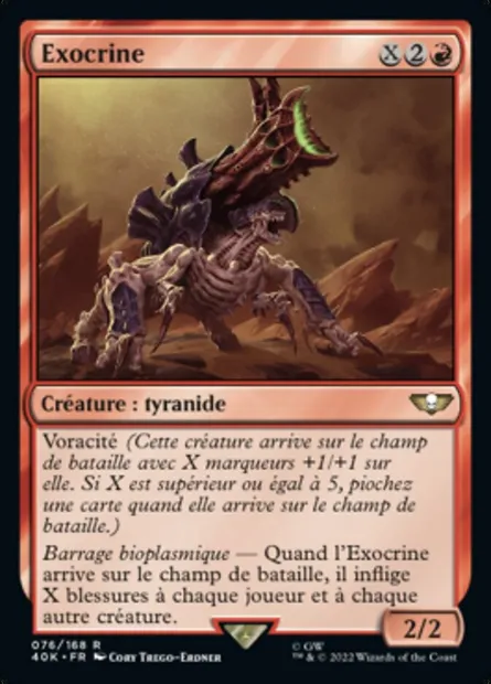 Exocrine, carte Magic 40K 76 — extension Warhammer 40,000 Commander