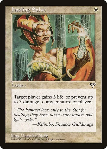 Healing Salve, Magic card MIR 20 — Mirage set