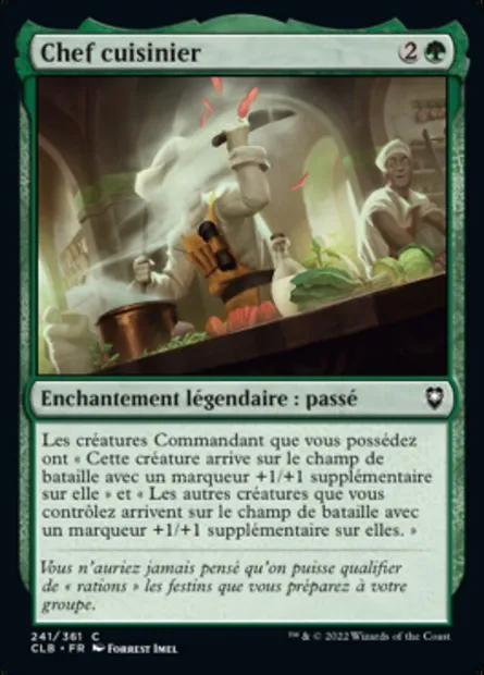 Chef cuisinier, carte Magic CLB 241 — extension Commander Légendes : la bataille de la Porte de Baldur