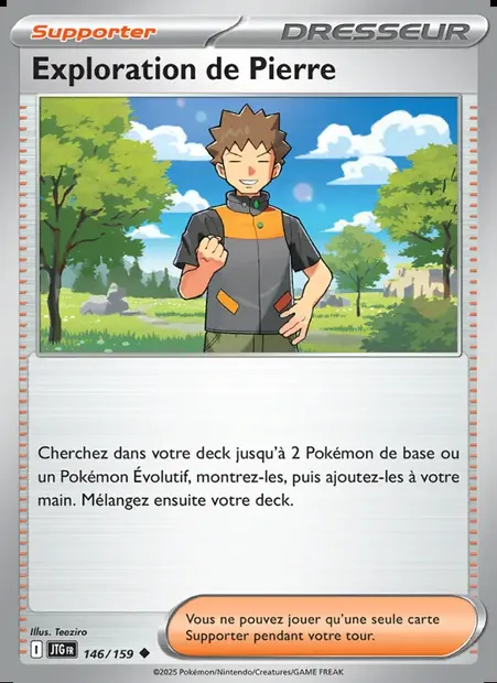 Exploration de Pierre, carte Pokémon JTG 146 — extension Aventures Ensemble