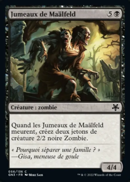 Jumeaux de Maälfeld, carte Magic GN3 56 — extension Game Night: Free-for-All