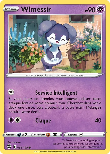 Wimessir, carte Pokémon SIT 086 — extension Tempête Argentée