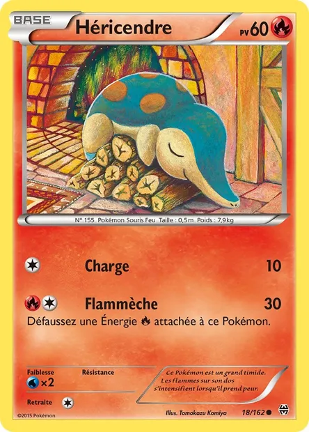 Héricendre, carte Pokémon BKT 18 — extension Impulsion Turbo