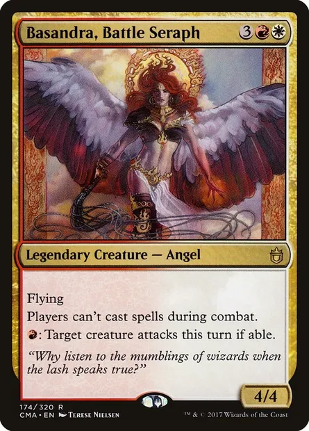Basandra, Battle Seraph, Magic card CMA 174 — Commander Anthology set