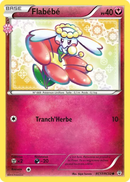 Flabébé, carte Pokémon GEN RC17 — extension Générations
