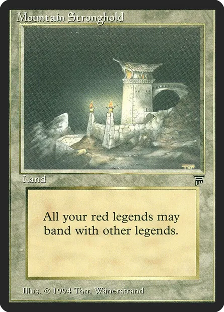 Mountain Stronghold, carte Magic LEG 304 — extension Legends