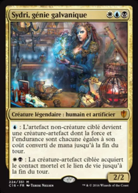 Sydri, génie galvanique, carte Magic C16 224 — extension Commander 2016