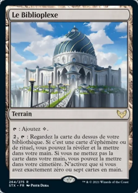 Le Biblioplexe, carte Magic STX 264 — extension Strixhaven: l'Académie des Mages