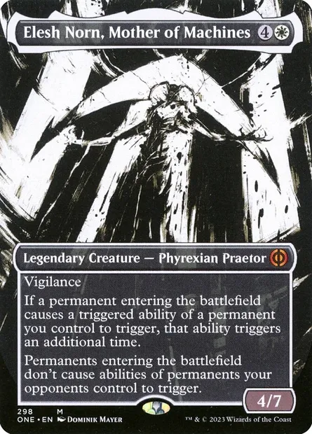 Elesh Norn, Mother of Machines, Magic card ONE 298 — Phyrexia: All Will Be One set