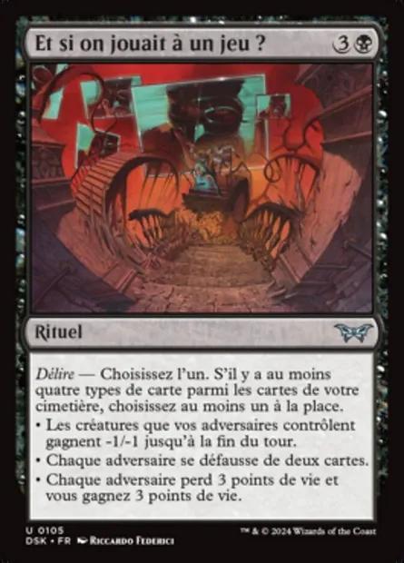 Et si on jouait à un jeu ?, carte Magic DSK 105 — extension Duskmourn: House of Horror