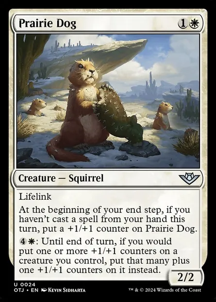 Prairie Dog, Magic card OTJ 24 — Outlaws of Thunder Junction set