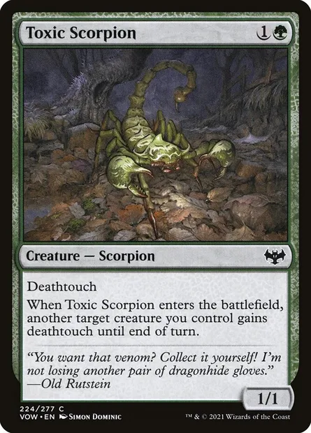 Toxic Scorpion, Magic card VOW 224 — Innistrad: Crimson Vow set