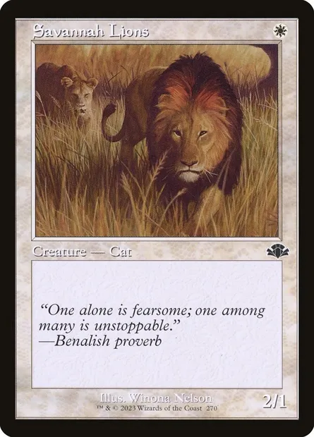 Savannah Lions, Magic card DMR 270 — Dominaria Remastered set