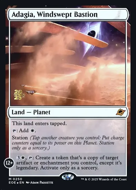 Adagia, Windswept Bastion, Magic card PEOE 250s — Edge of Eternities Promos set