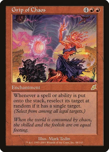 Poigne du chaos, carte Magic SCG 98 — extension Fléau