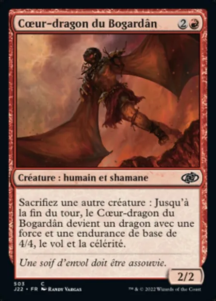 Cœur-dragon du Bogardân, carte Magic J22 503 — extension Jumpstart 2022