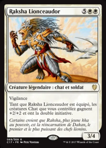 Raksha Lionceaudor, carte Magic C17 69 — extension Commander 2017