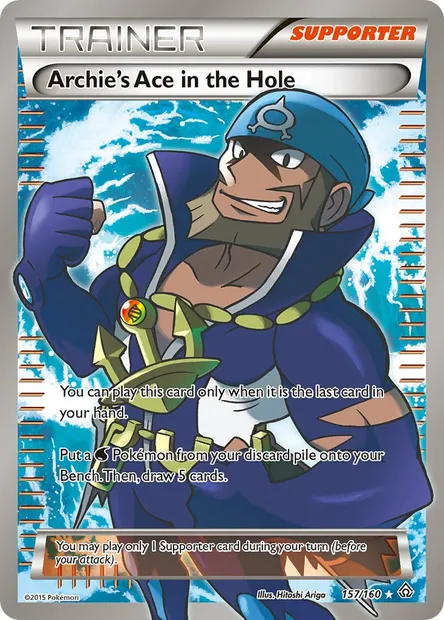 Archie's Ace in the Hole, Pokémon card PRC 157 — Primal Clash set